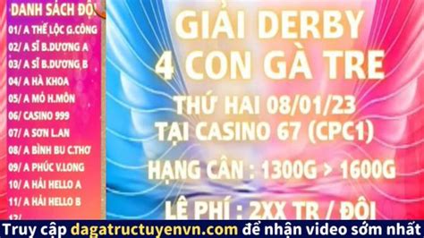 dagatructuyenvn|Full Giải gà Tre C1 trực tuyến ngày 8/1/2024 .